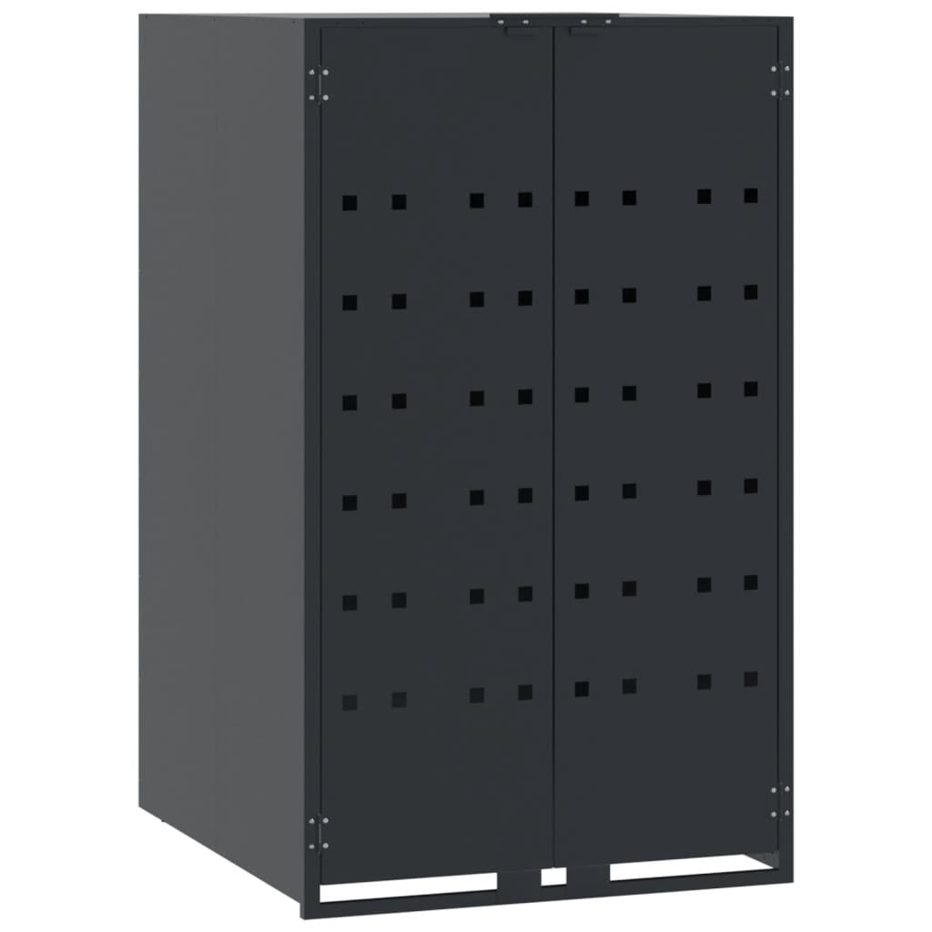 Mülltonnenbox für 1 Tonne Anthrazit 69x79x117 cm Stahl