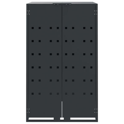 Mülltonnenbox für 1 Tonne Anthrazit 69x79x117 cm Stahl