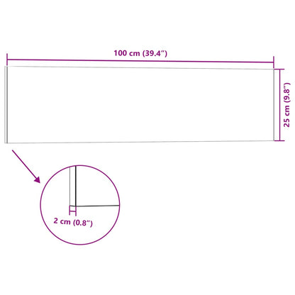 3D-Wandpaneele 14 Stk. Anthrazit 100x25 cm EPS