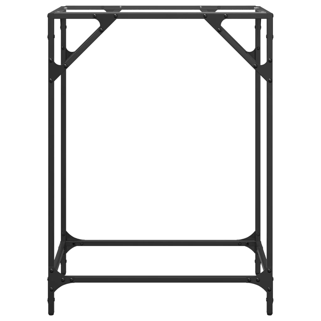 Konsolentisch mit Glasplatte Transparent 60x35x81 cm Stahl