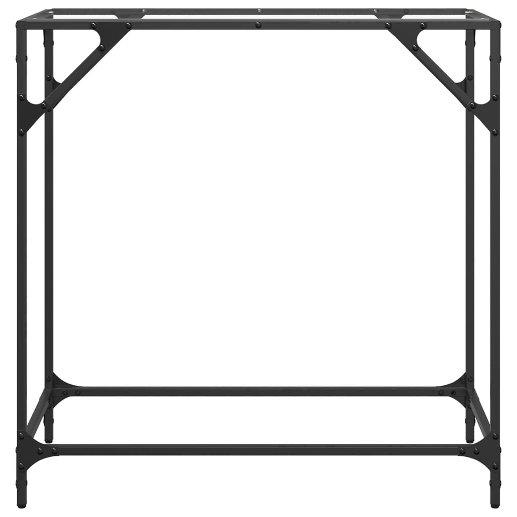 Konsolentisch mit Glasplatte Transparent 80x35x81 cm Stahl