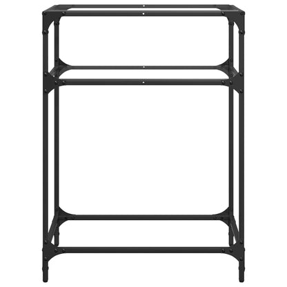 Konsolentisch mit Glasplatte Transparent 60x35x81 cm Stahl