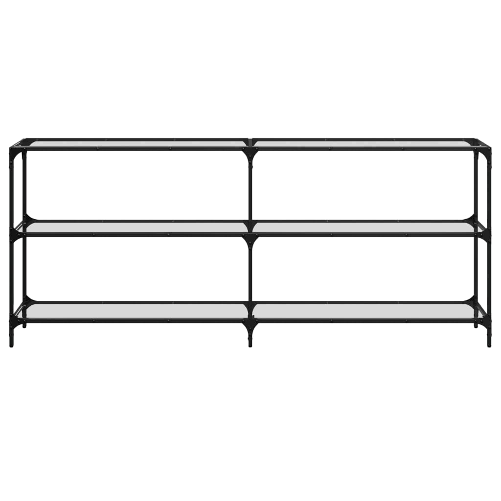 Konsolentisch mit Glasplatte Transparent 194,5x30x81 cm Stahl