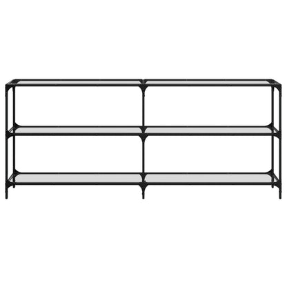 Konsolentisch mit Glasplatte Transparent 194,5x30x81 cm Stahl