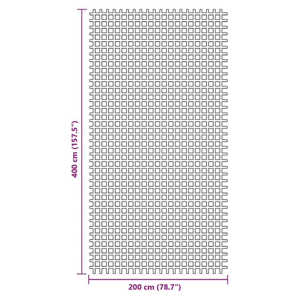 Campingteppich Anthrazit 4x2 m