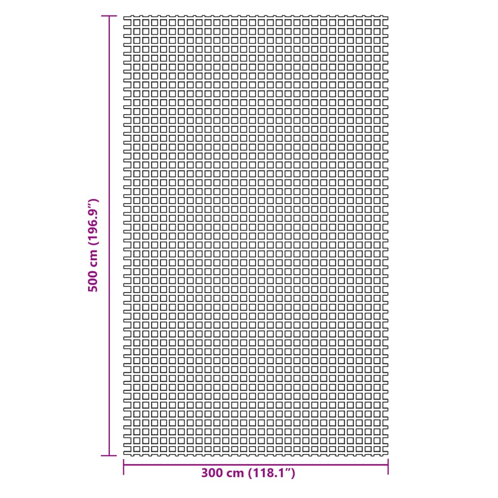 Campingteppich Blau 5x3 m