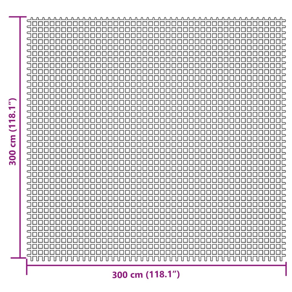 Campingteppich Creme 3x3 m