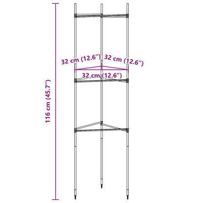 Tomatenkäfige 4 Stk. 116 cm Stahl und PP