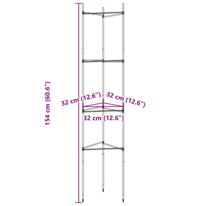 Tomatenkäfige 4 Stk. 154 cm Stahl und PP