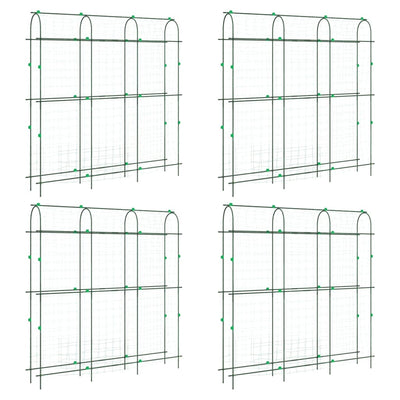 Pflanzennetze 4 Stk. U-Rahmen Stahl