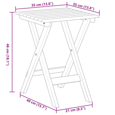 Schaukelstühle 2 Stk. mit Klapptisch Braun Massivholz Pappel