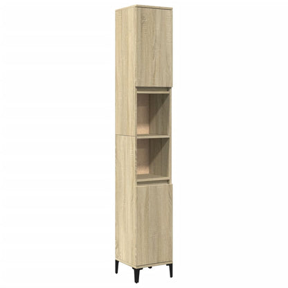 Badschrank Sonoma-Eiche 30x30x190 cm Holzwerkstoff