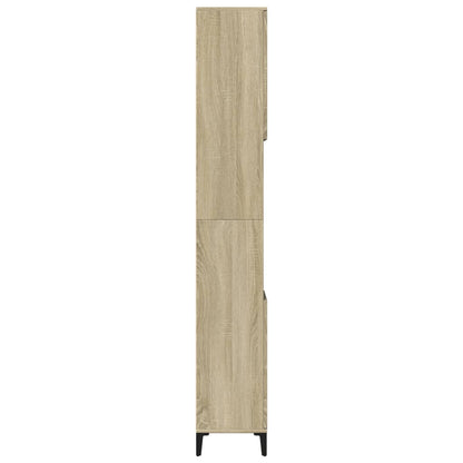 Badschrank Sonoma-Eiche 30x30x190 cm Holzwerkstoff