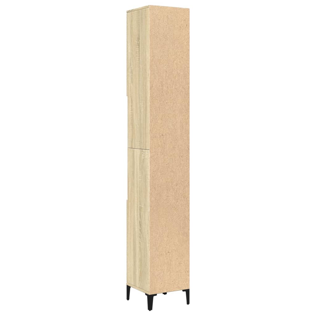 Badschrank Sonoma-Eiche 30x30x190 cm Holzwerkstoff