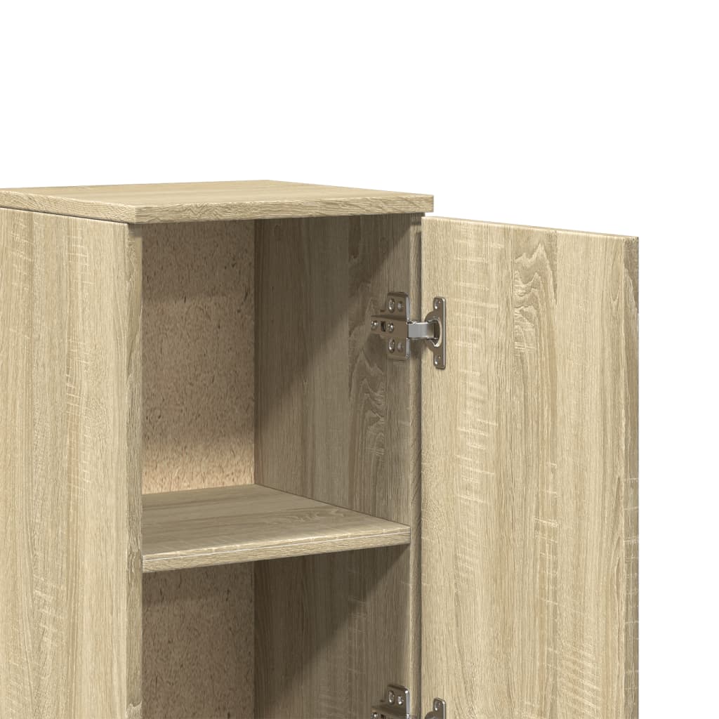 Badschrank Sonoma-Eiche 30x30x190 cm Holzwerkstoff