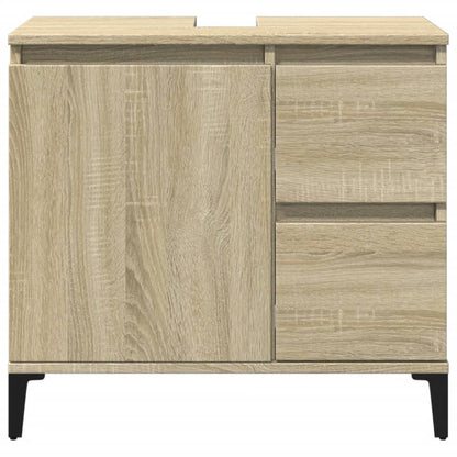 Badschrank Sonoma-Eiche 65x33x60 cm Holzwerkstoff