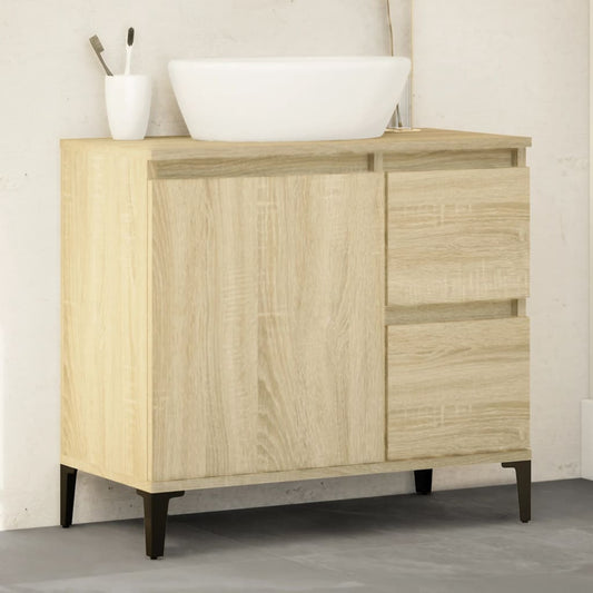 Badschrank Sonoma-Eiche 65x33x60 cm Holzwerkstoff