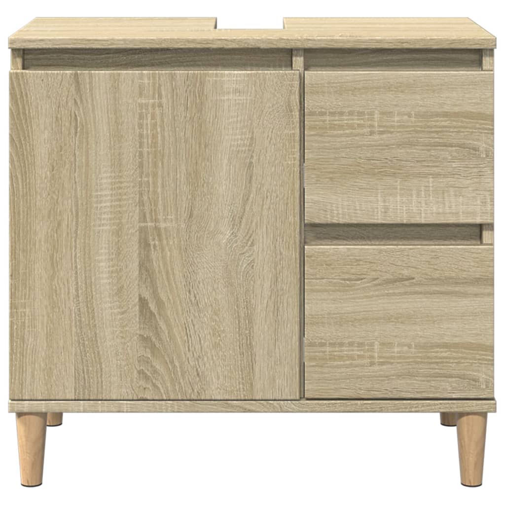 Badschrank Sonoma-Eiche 65x33x60 cm Holzwerkstoff