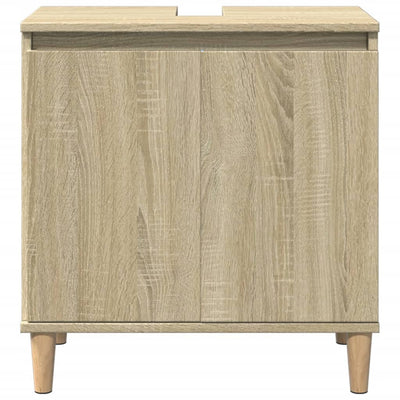 Waschbeckenunterschrank Sonoma-Eiche 58x33x60 cm Holzwerkstoff