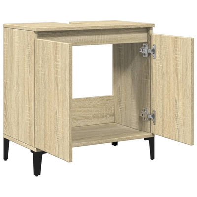 Waschbeckenunterschrank Sonoma-Eiche 58x33x60 cm Holzwerkstoff