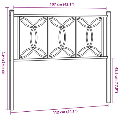 Kopfteil Metall Schwarz 107 cm