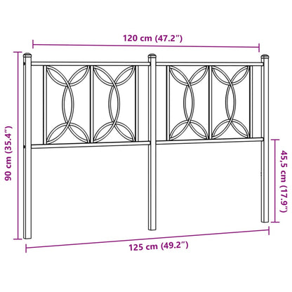 Kopfteil Metall Schwarz 120 cm