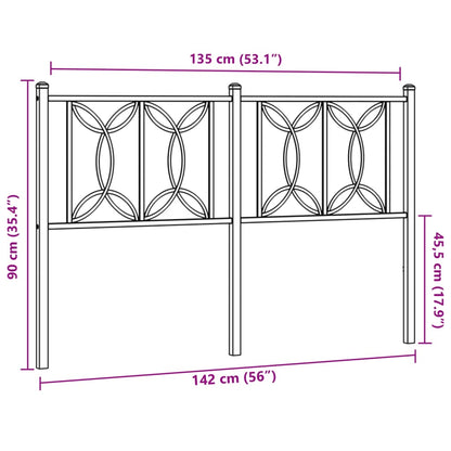 Kopfteil Metall Weiß 135 cm