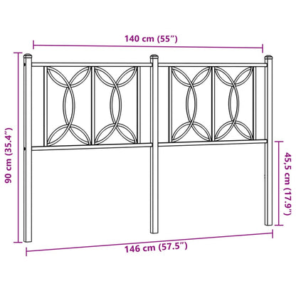 Kopfteil Metall Weiß 140 cm