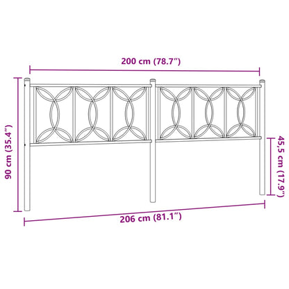 Kopfteil Metall Weiß 200 cm