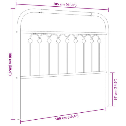 Kopfteil Metall Schwarz 100 cm