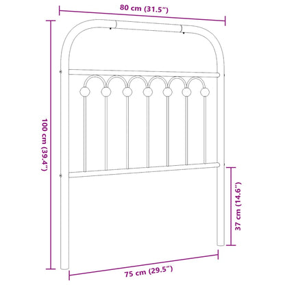 Kopfteil Metall Weiß 75 cm