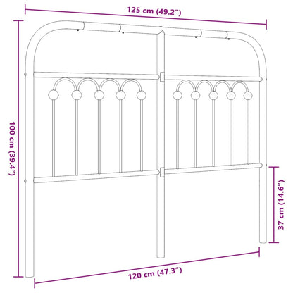 Kopfteil Metall Weiß 120 cm