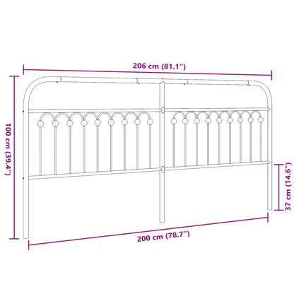 Kopfteil Metall Weiß 200 cm