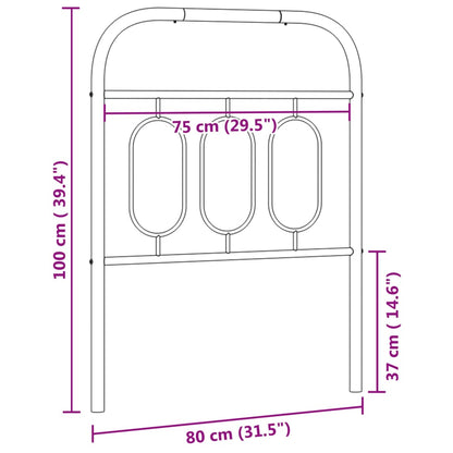 Kopfteil Metall Weiß 75 cm