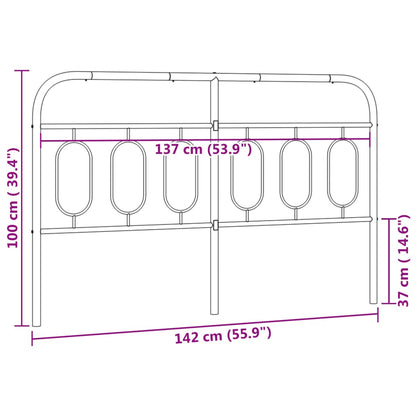 Kopfteil Metall Weiß 137 cm