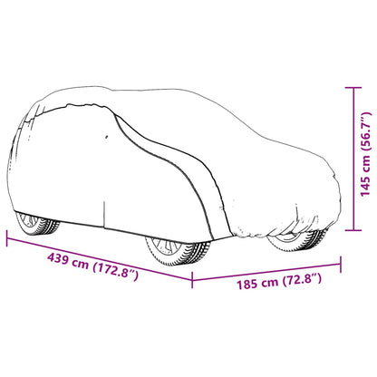 Autoabdeckung für SUV mit Schnallenriemen Voll Silbern M