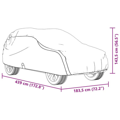 Autoabdeckung für SUV Voll Grau M Vliesstoff