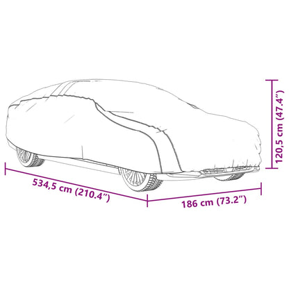 Autoabdeckung für Limousine Schnallenriemen Voll Silber XL PEVA