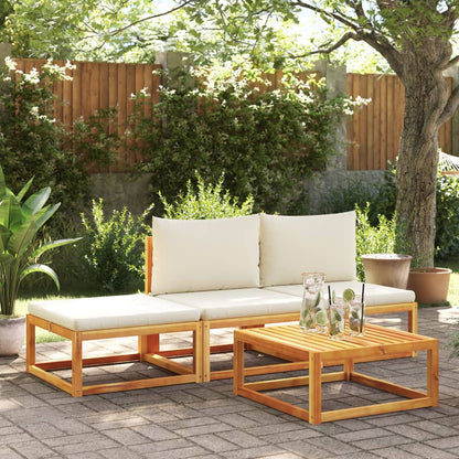 Gartensofa mit Kissen 2-Sitzer Massivholz Akazie