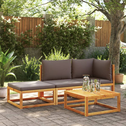 Gartensofa mit Kissen 2-Sitzer Massivholz Akazie