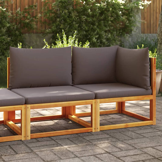 Gartensofa mit Kissen 2-Sitzer Massivholz Akazie