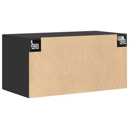 Wandschrank Schwarz 80x42,5x40 cm Holzwerkstoff