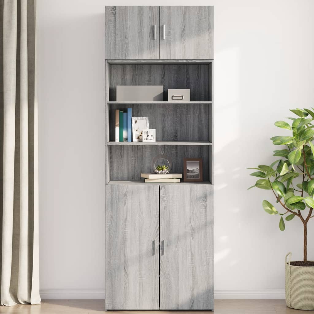 Wandschrank Grau Sonoma 80x42,5x40 cm Holzwerkstoff