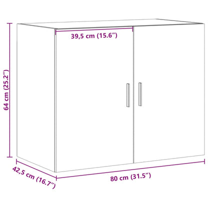 Wandschrank Weiß 80x42,5x64 cm Holzwerkstoff