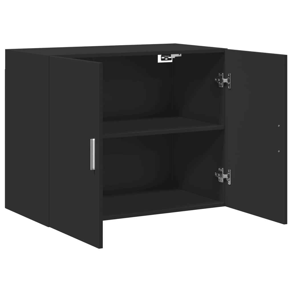 Wandschrank Schwarz 80x42,5x64 cm Holzwerkstoff