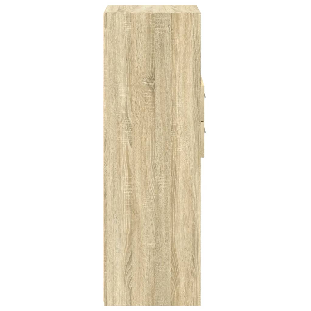 Highboard Sonoma-Eiche 40x42,5x124 cm Holzwerkstoff