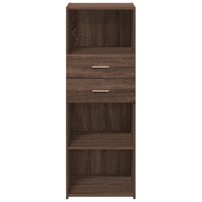 Highboard Braun Eichen-Optik 45x42,5x124 cm Holzwerkstoff