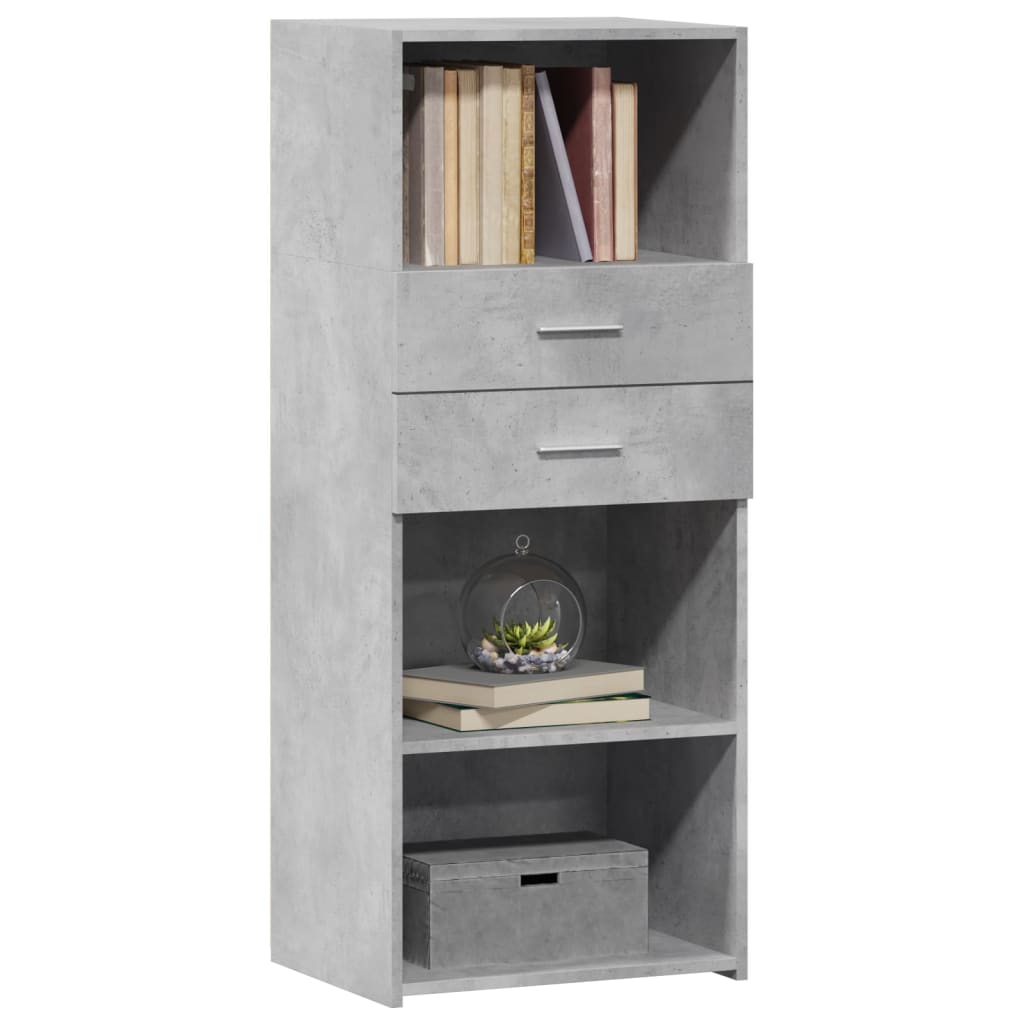 Highboard Betongrau 50x42,5x124 cm Holzwerkstoff