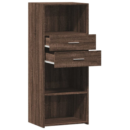 Highboard Braun Eichen-Optik 50x42,5x124 cm Holzwerkstoff