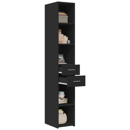 Highboard Schwarz 30x42,5x185 cm Holzwerkstoff